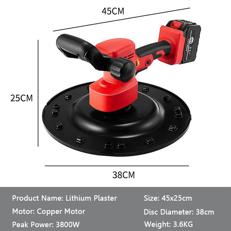 380Mm disc battery wireless electric gypsum machine house small plaster