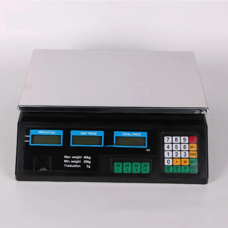 Digital Price Computing Scale 40kg Electronic Fruit Scale for Kitchen Market Commercial Weighing