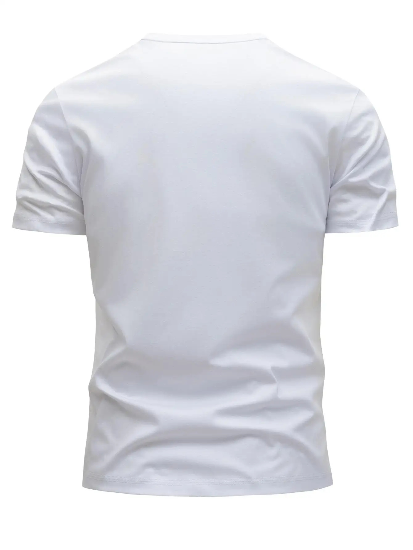 100% Cotton Men's T-Shirt, Summer Short Sleeve Thin Top, Trendy Fashion Slim Fit Versatile Daily Casual Youth Base Layer, USA Letter American Flag Print Pattern
