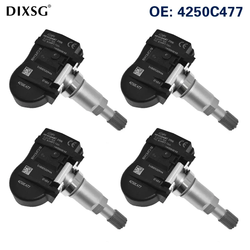 

Датчик давления в шинах TPMS 4250C477, 4 шт., 433 МГц, для Mitsubishi Outlander ASX 2014-2019, Peugeot ION, Citroen C Zero, Peugeot