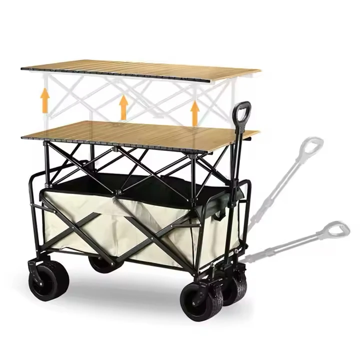 

Оптовая продажа, складная универсальная тележка, тележка для кемпинга большой емкости для сада и покупок на открытом воздухе