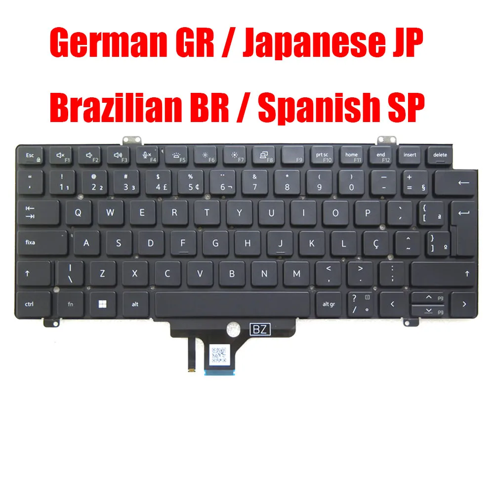 

SP/GR Laptop Keyboard For DELL For Latitude 5420 5421 5430 5431 7420 7430 7520 7530 For Precision 3470 JP BR Spanish Backlit New