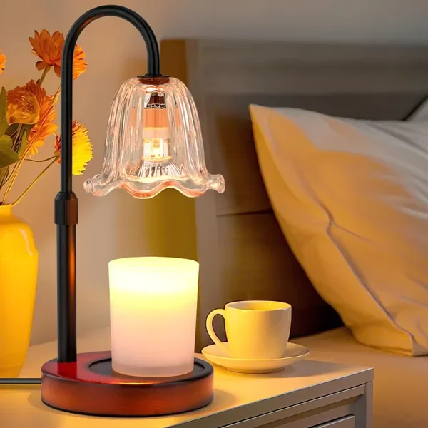 

Candle Warmer Lamp Electric Timer: Dimmable Candles Warming Lamps - Height Adjustable Burner Jar - No