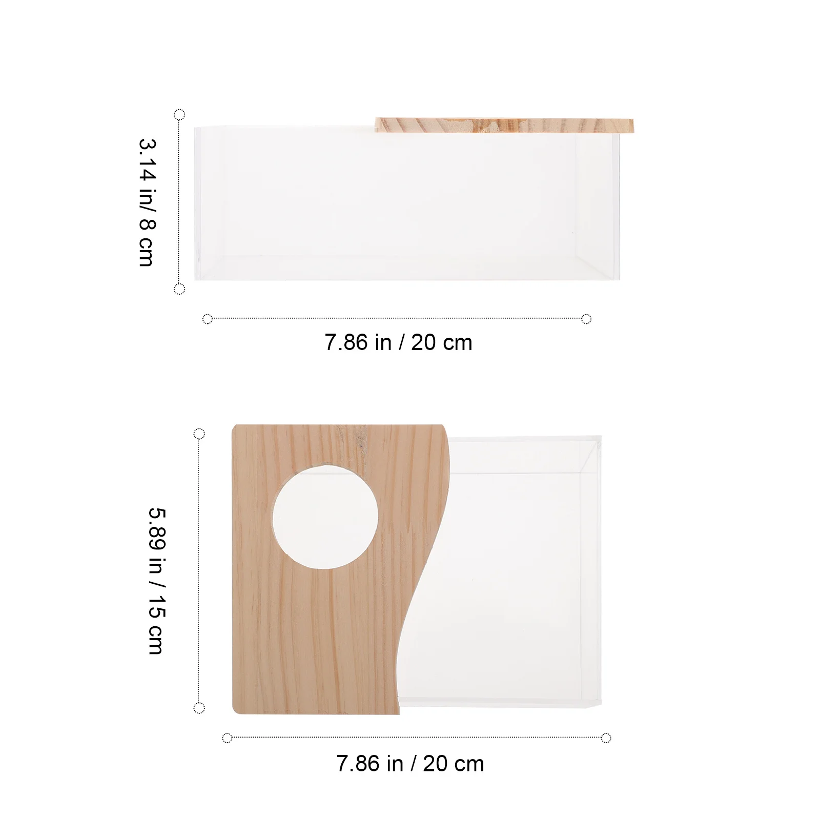 

1pc Urine Bath Sand Small Pet Toilet Box Clear Acrylic Hamster Bath Play Area For Hamster Gerbils Mice Rats Chinchilla