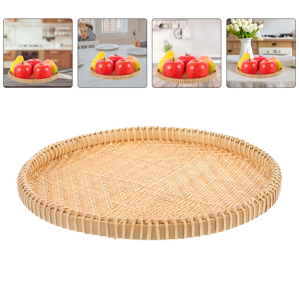 

Eco-Friendly Bamboo Fruit Holder Sturdy Kitchen Vegetable Storage Basket for Home Restaurant Cafe Drying Draining Container