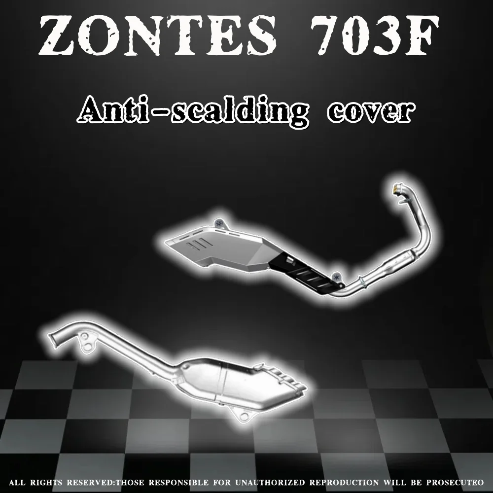 Motorcycle front and rear muffler exhaust pipe assembly anti-scalding plate cover sensor for ZONTES 703F 703-F 703F