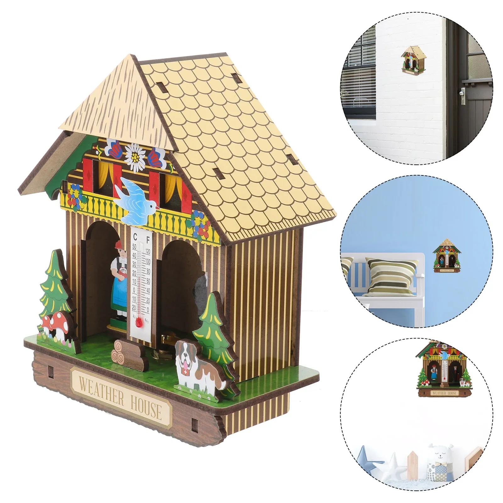 

Измерительный инструмент, домашний барометр, домашний гигрометр, пластиковые подвесные часы для погоды, женские часы, солнечная дождевая коробка, точный термометр для дома