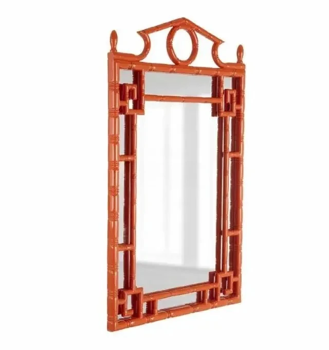 Wedding red decorative Entrance mirror Bathroom mirror Makeup mirror