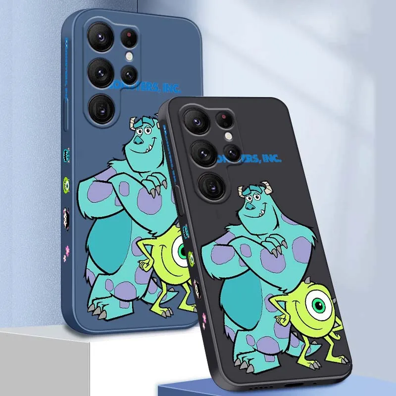 Monster Power Company Cute For Samsung Galaxy S25 S24 S23 S22 S21 S20 Ultra Plus FE 5G Liquid Left Rope Cover Phone Case - Image 4