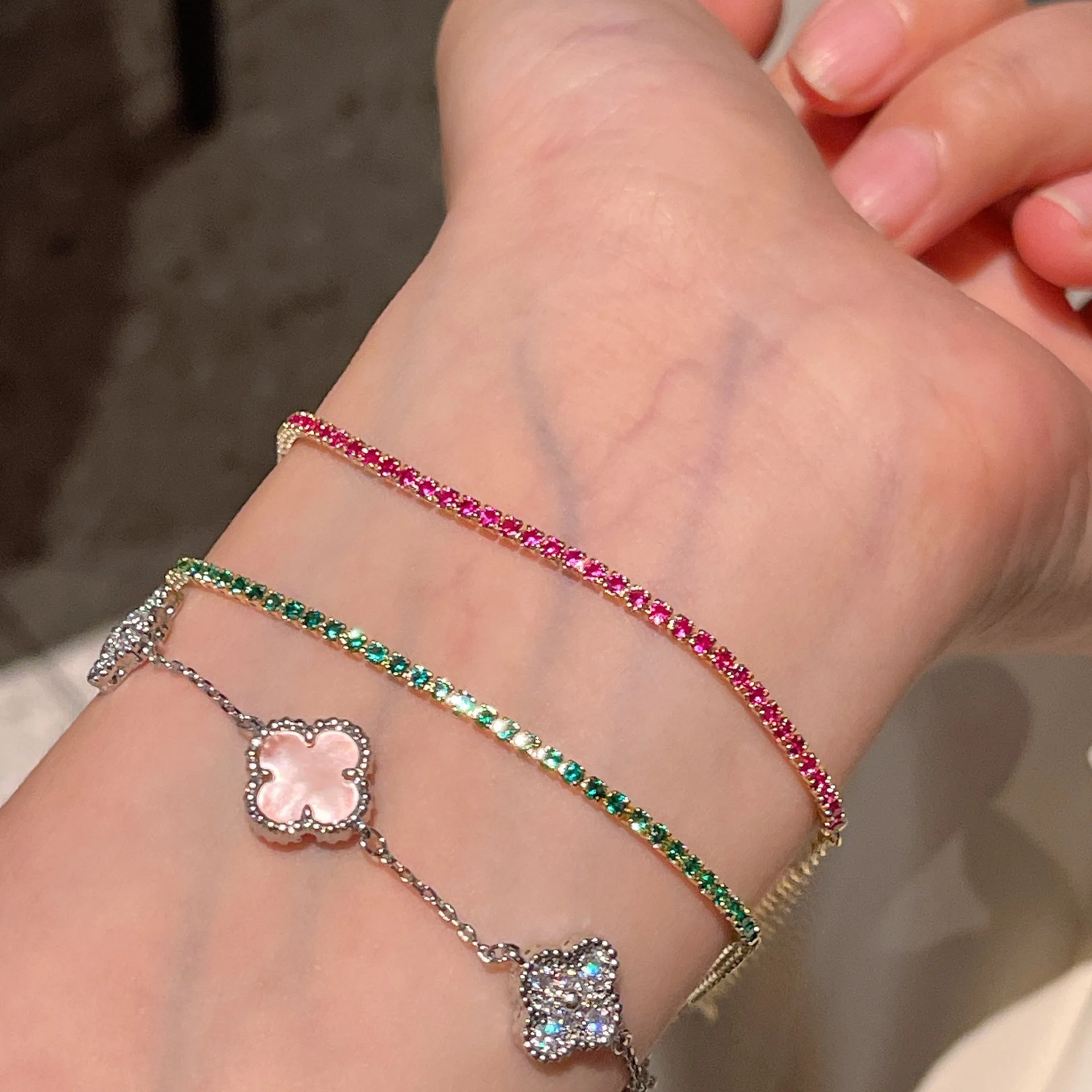 2mm Adjustable Multicolor Tenn - Coordinates Bracelet 评论和价格