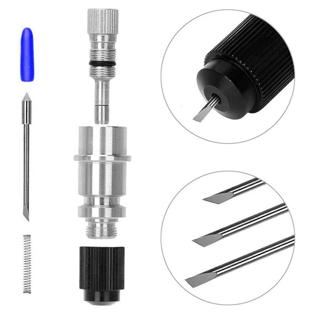 30 Pcs 30/45/60 Degree Blade Vinyl Cutter Plotter Cutting Blades for CB09 CB09U Graphtec with Blade Holder Base