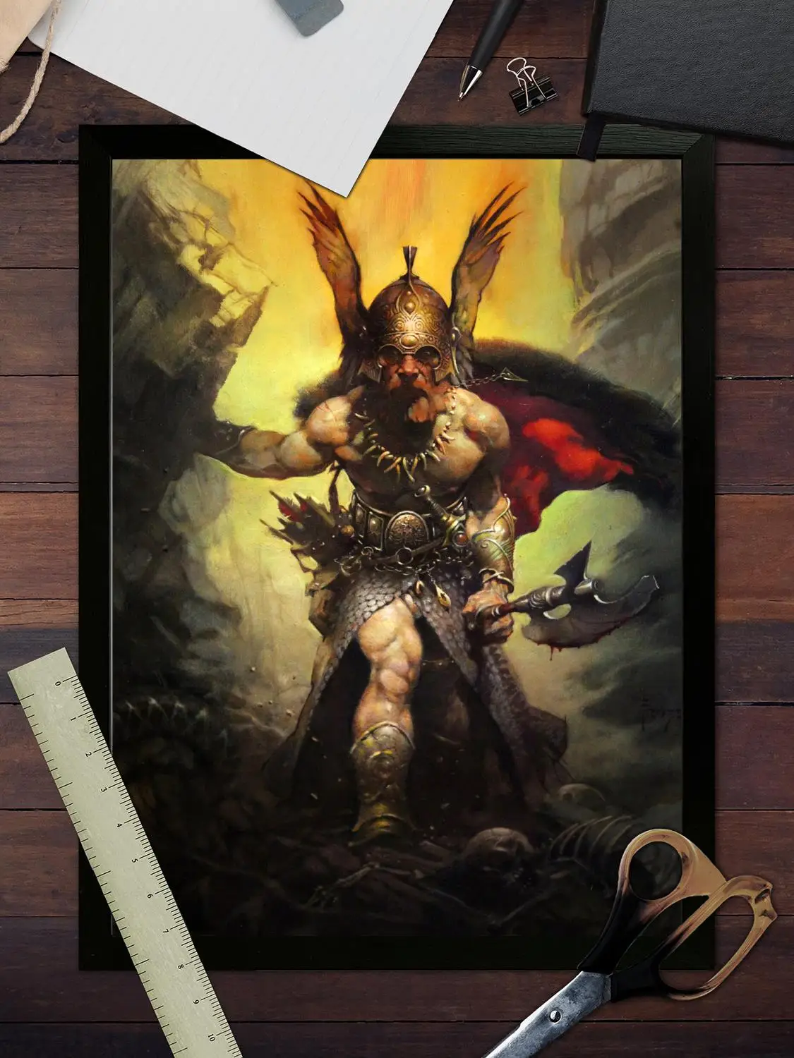 frank frazettas Canvas Art Poster and Wall Art, Picture Print, Modern Family Bedroom Decor,Decorative painting - Image 3