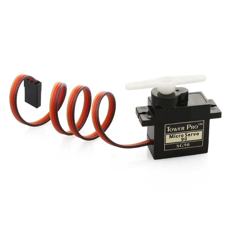 10PCS Micro 1.6KG 4.8-6V SG90 9g Black Servo Motor For RC 450 Helicopter Car Boat Planes Fixed Wing Aircraft Parts For Tower Pro