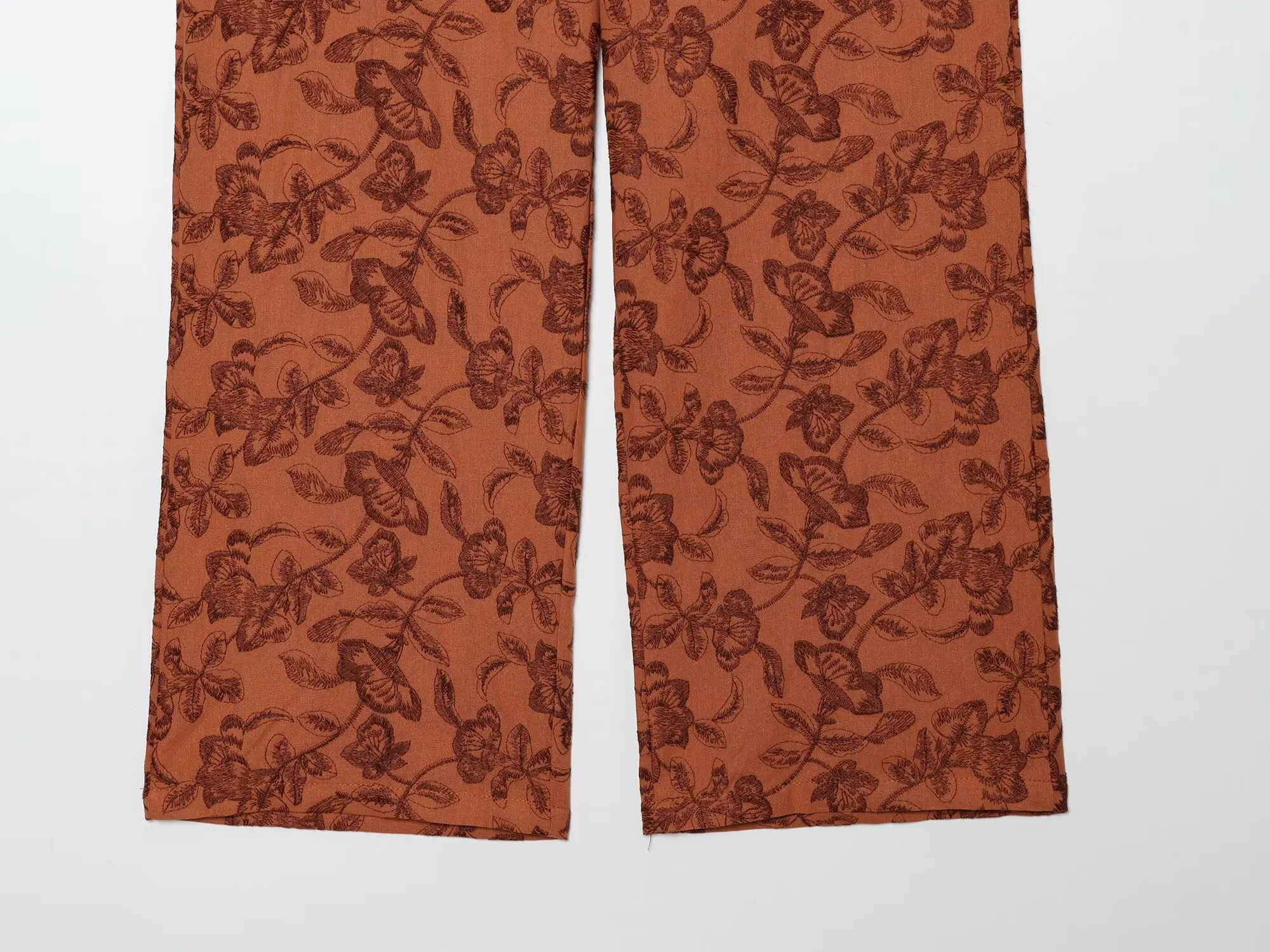 KONDALA Damen 2026 Sommerurlaub Stickerei-Set Street Style Vintage Boho Hosen-Set Elegantes Stretch-Manschetten-Weste-Hemd, Hose – Detail 21