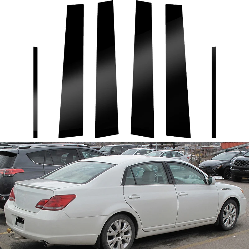 ​6Pcs Car Door Window Pillar Posts Trims For Toyota Avalon 2005 2006 2007 2008 2009-2012 Decorative Stickers Auto Accessories