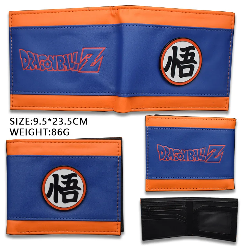 Anime Dragon Ball Wukong Short Purse Young Men Women Students Fashion Short Wallet Gifts for Children