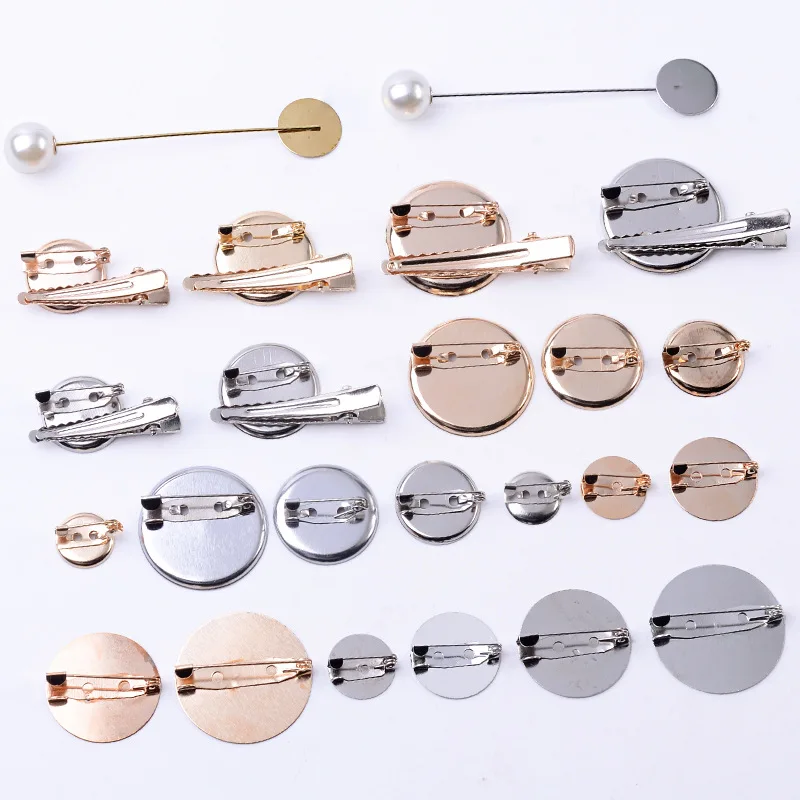 Spot safety pin tray bracket brooch corsage with duck bill clip dual-purpose disc accessories