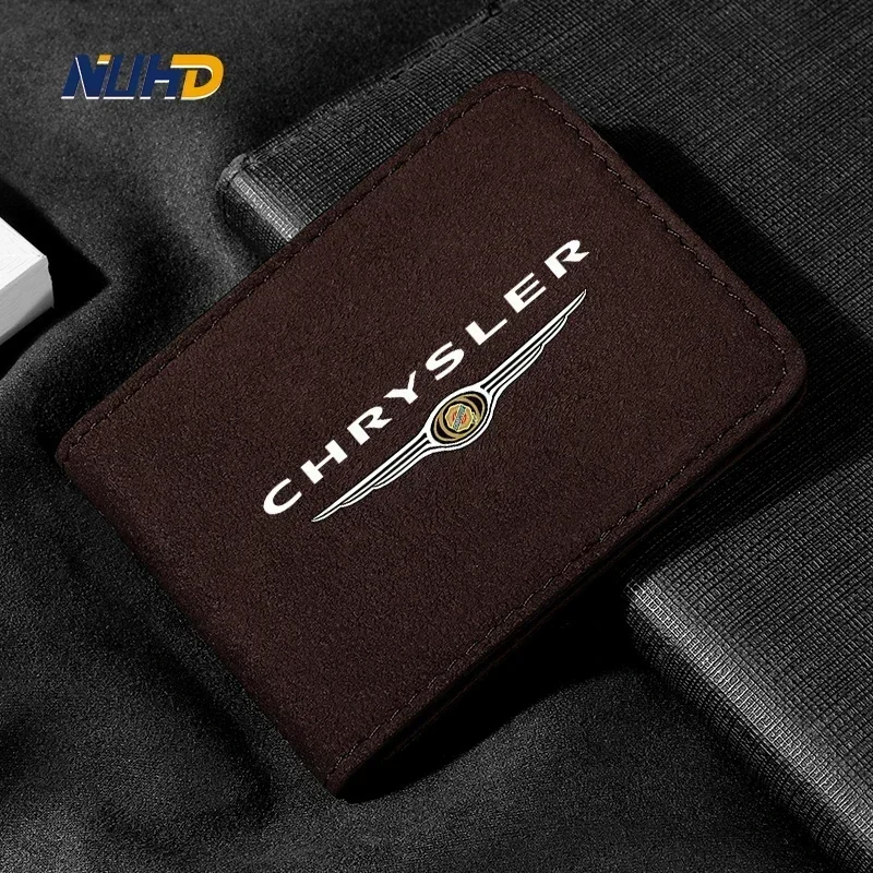 Suede Car Driving License Case ID Bank Card Protector Cover For Chrysler Jeep Dodge RAM SRT FIAT Alfa Romeo Interior Accessories