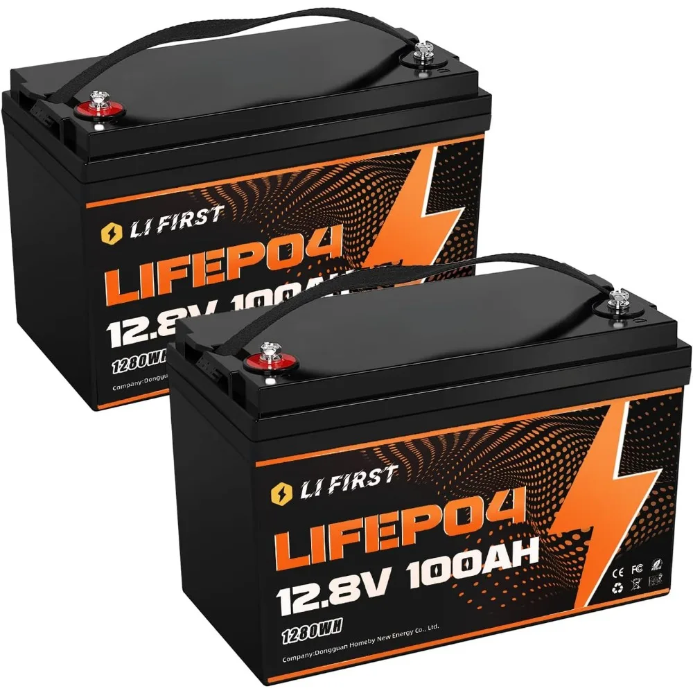 

12V 100Ah LiFePO4 Battery Group 31 Lithium Battery, Built-in 100A BMS,Up to 15000 Deep Cycles, Rechargeable Battery Perfect