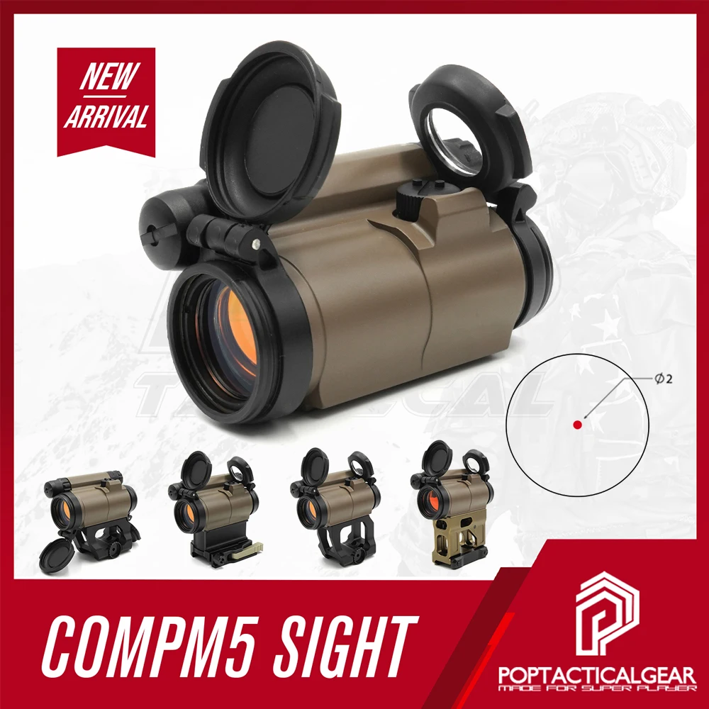 

M5 Red Dot Sight with LRP and LEAP01 Mounts Full Markings 2MOA Reticle CQB AR Rifle Scope with LRP QD Mount For Hunting Airsoft