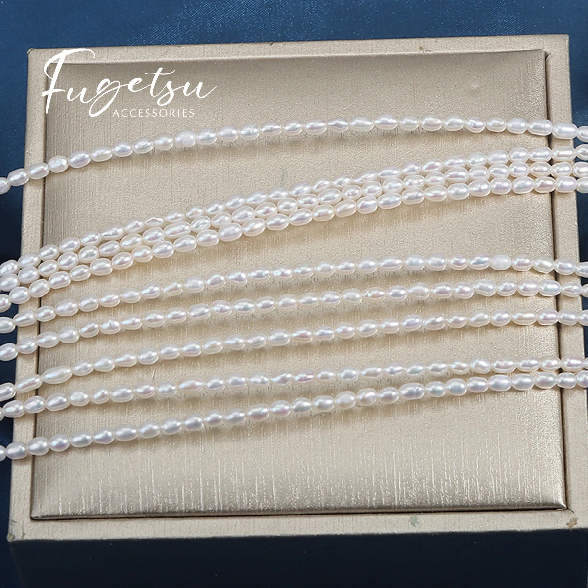 

AAA 2-2.5mm Natural Freshwater Pearl Rice Beads Shiny Smooth Charms for DIY Women Men Necklace Jewelry Making Accessories