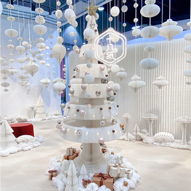 Shibazhi New Decorative Christmas Tree Living Room Hallway Christmas Tree Ornaments Foldable Storage Multiple Styles Optional