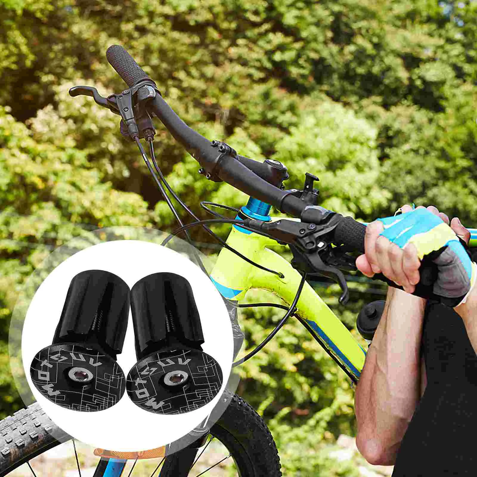 

2 Pcs Bicycle Handlebar Bikes Cycling End Plugs Road Folding Ends Aluminum Alloy (blocking Cover) Drop Bars