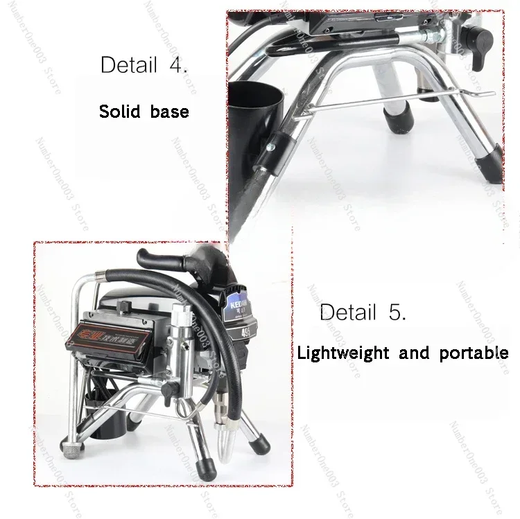 395 e 495 de alta pressão 2200w/3000w máquina de pulverização mal ventilada profissional pistola mal ventilada pulverizador de pintura máquina de pintura