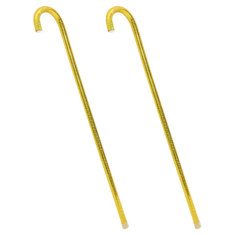 2Pcs Kids Cosplay Cane Jazz Dance Prop Halloween Party Decor Stage Performance Accessory Kids Cosplay Cane Halloween Crutch Prop