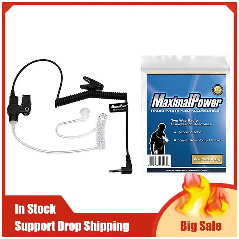 Mejores OFERTAS RHF 617-1N 3,5 Mm RECEPTOR/SÓLO Auricular de vigilancia con almohadillas de repuesto para auriculares con forma de seta, paquete de 10