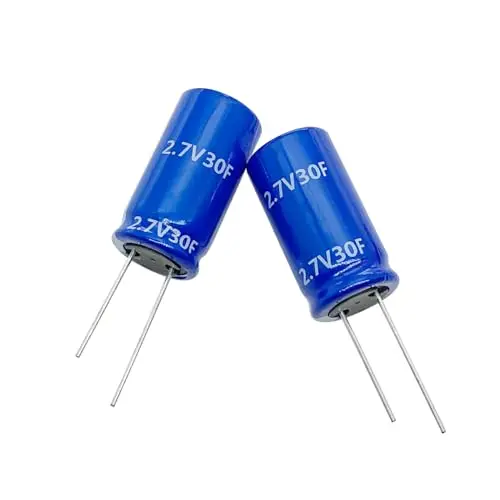 5pcs 13x31x5MM(0.51x1.22x0.2in) Super Capacitor 2.7V 30F Farad Capacitance Winding Type Energy Storage