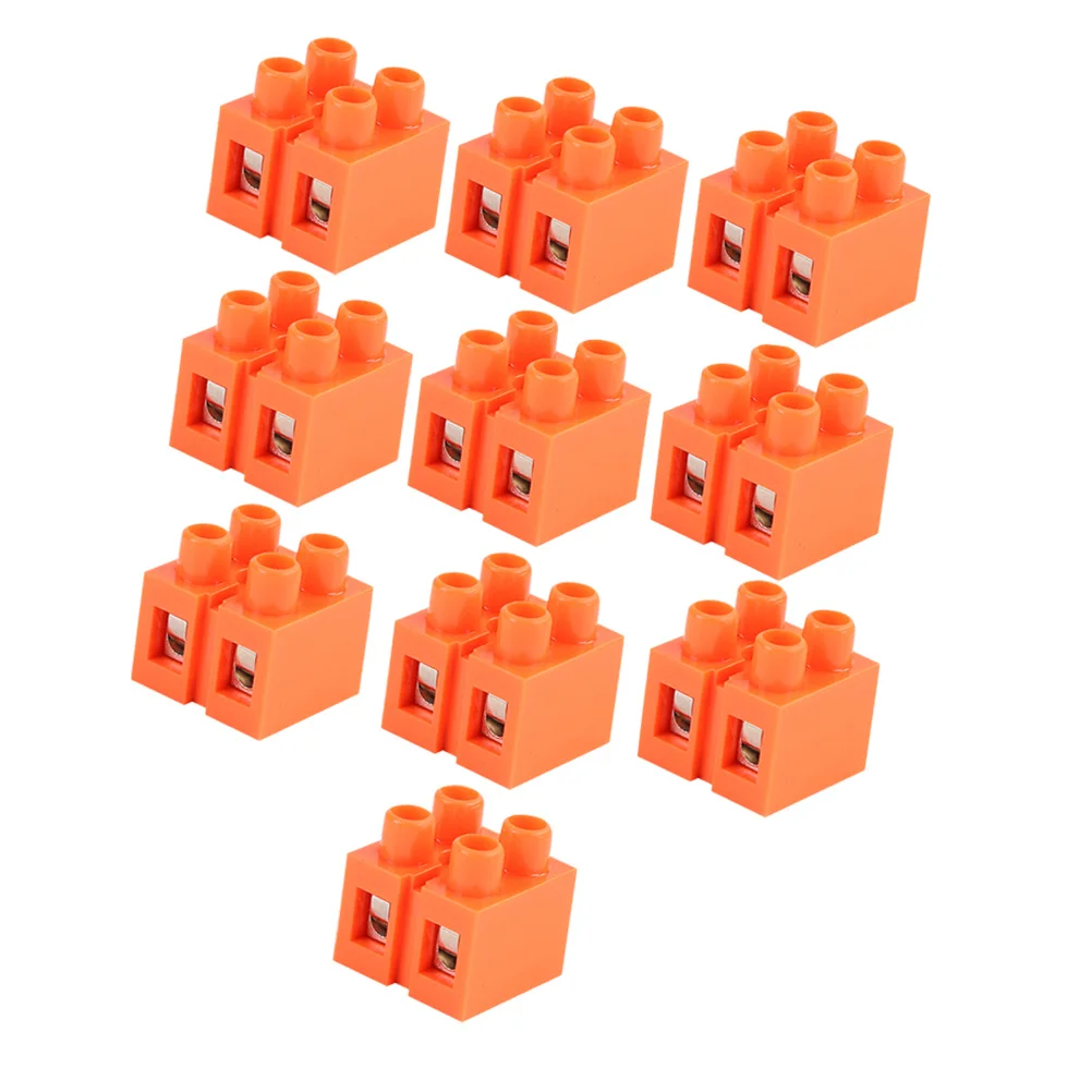 

10Pcs Terminal Block Wire Connector Dual Row 2-Position Fixed Terminal Board 36A Heavy Duty Wire Clamp for Home Electronics