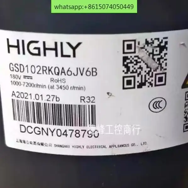 

Новый GSD102RKQA6JT6B GSD102SKQA6JT6B подходит для инверторного холодильного компрессора кондиционера Haili.