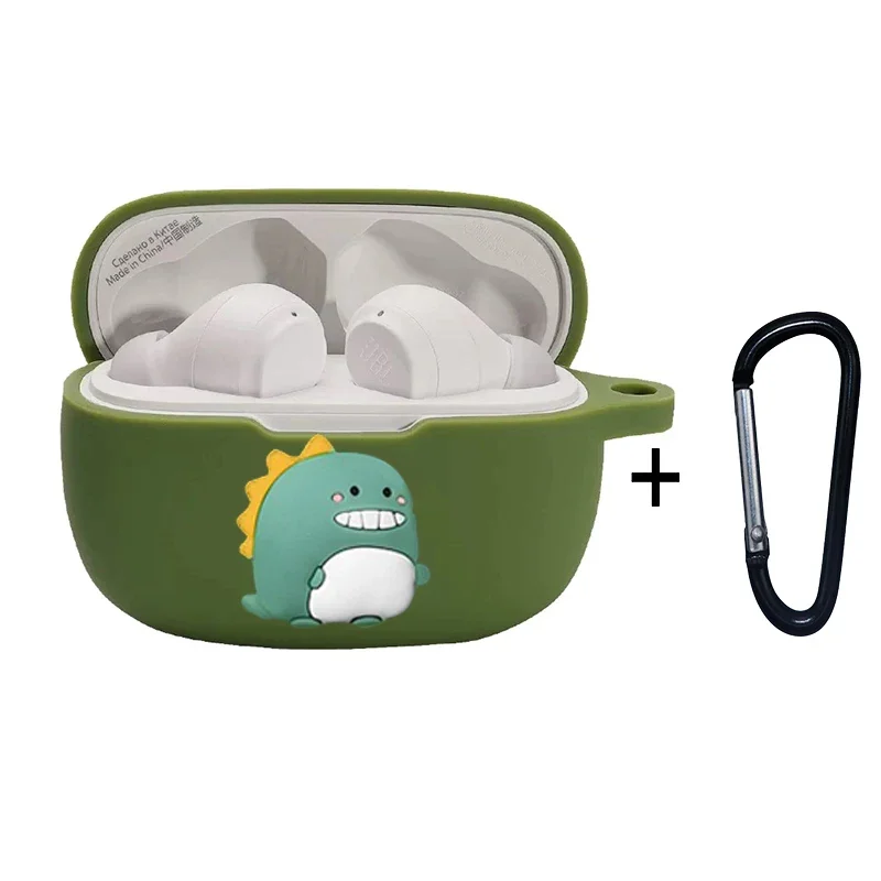 Funda de silicona para auriculares JBL Wave 200TWS, cubierta bonita de dibujos animados de perros/flores, a prueba de golpes, accesorios para auriculares