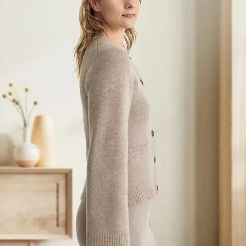 Cardigan Ultra Doux à lèvent Ouvert sur le Devant, Manches sulf, Tissu Extensible Régulier, Forme Classique, Décontracté, Chic, Confortable, Toute l'Année, Essentiel