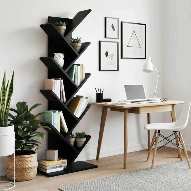 Tree-shaped Bookshelf Floor-standing Storage Rack Multi-layer Storage Rack Study Simple Reading Stand