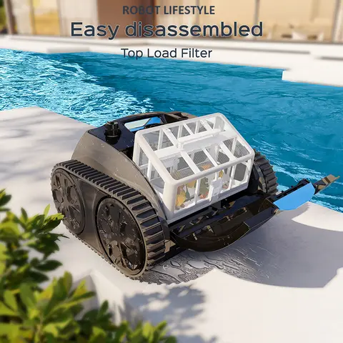पूल के लिए रोबोट वैक्यूम क्लीनर C1PRO रिचार्जेबल वायरलेस स्विमिंग पूल क्लीनर स्वचालित दीवारें और पृष्ठभूमि सफाई 150 मिनट 10 best sales रोबोट पूल क्लीनर - №4
