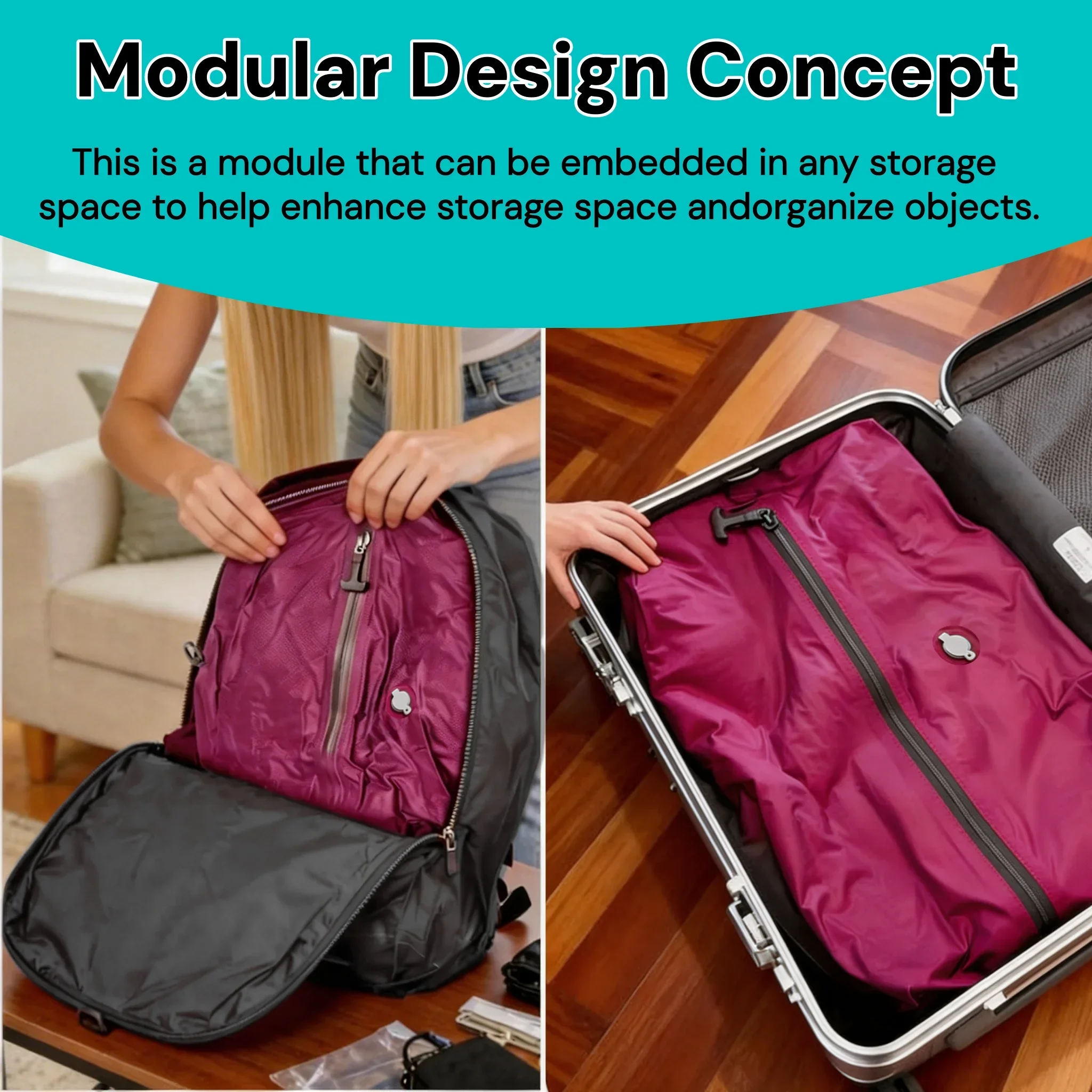 17L Vacuum Compression Bag with Air Pump-Reusable Travel Clothing Storage Bag Compact Backpack Luggage Organizer for Home&Travel