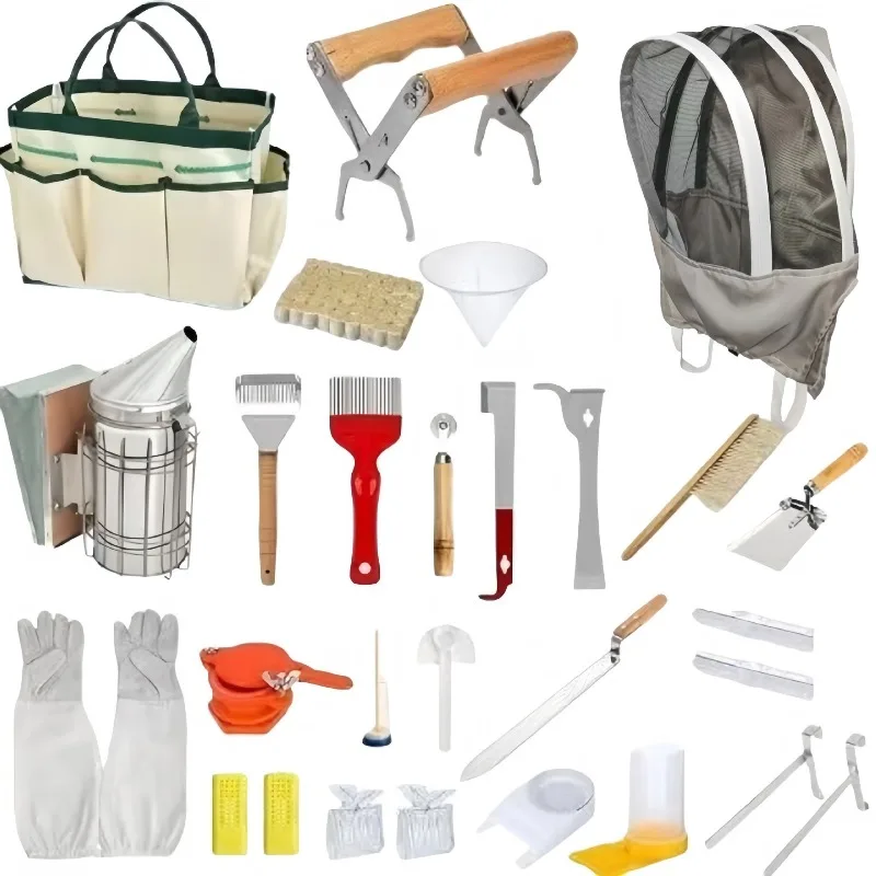 Complete Beekeeping Tool Kit 27 Piece Set Honey Bee Hive Equipment Supplies bee