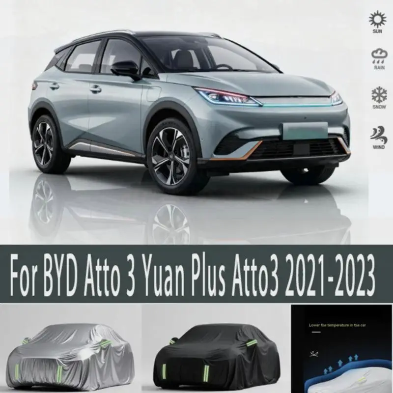 

For BYD Atto 3 Yuan Plus Atto3 2021 2023 Waterproof Dustproof Outdoor Protection Sunshade Full Car Covers