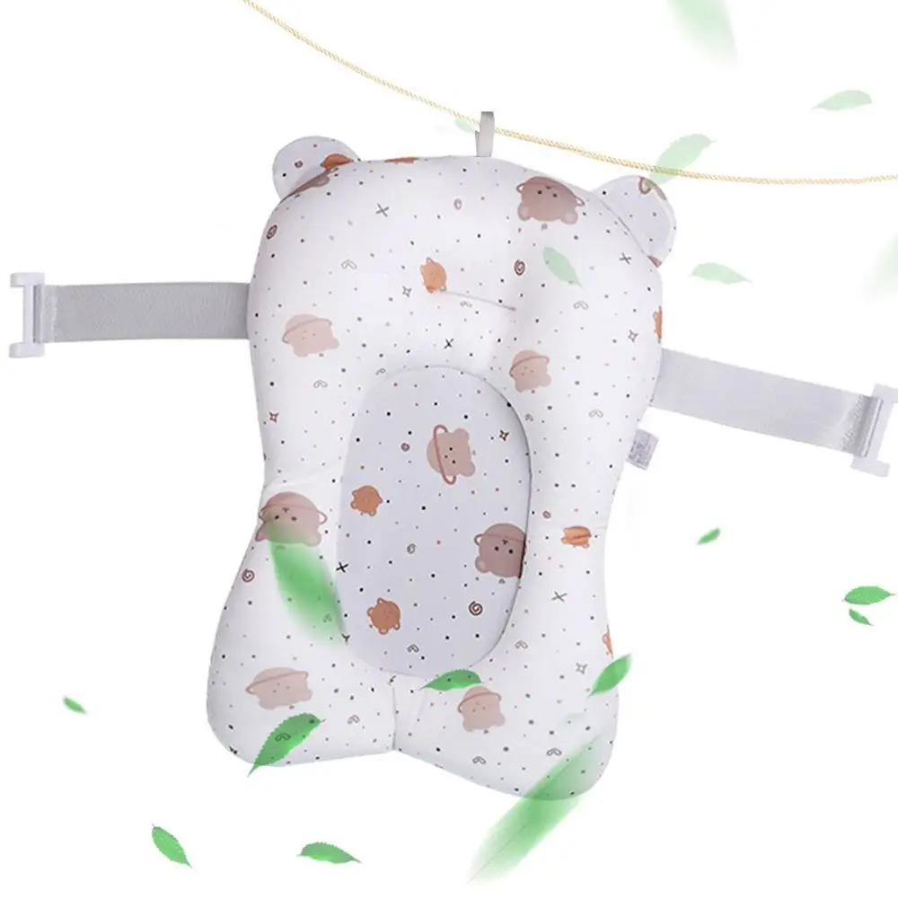 For Toddle Cute Anti-Slip Security Bear Baby Bath Cushion Newborn Bath Seat Shower Support Mat Infant Bathtub Pad