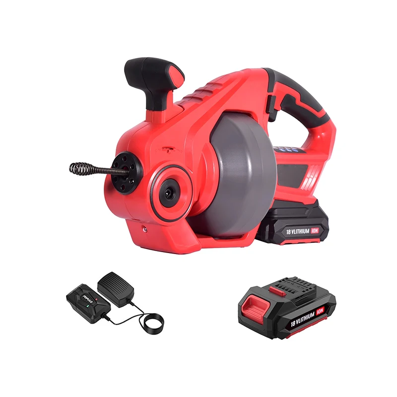 Kitchen Toilet Sewer Dredging Spring 2000mAh Large Capacity Wireless Lithium Battery Pipe Dredging Tool