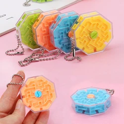 6 Pcs Fun with Key Chain 3D Stereo Beads Maze Toys Kids Birthday Party Gift Giveaway Game Guest Gift Piñata Carnival Kids Prizes