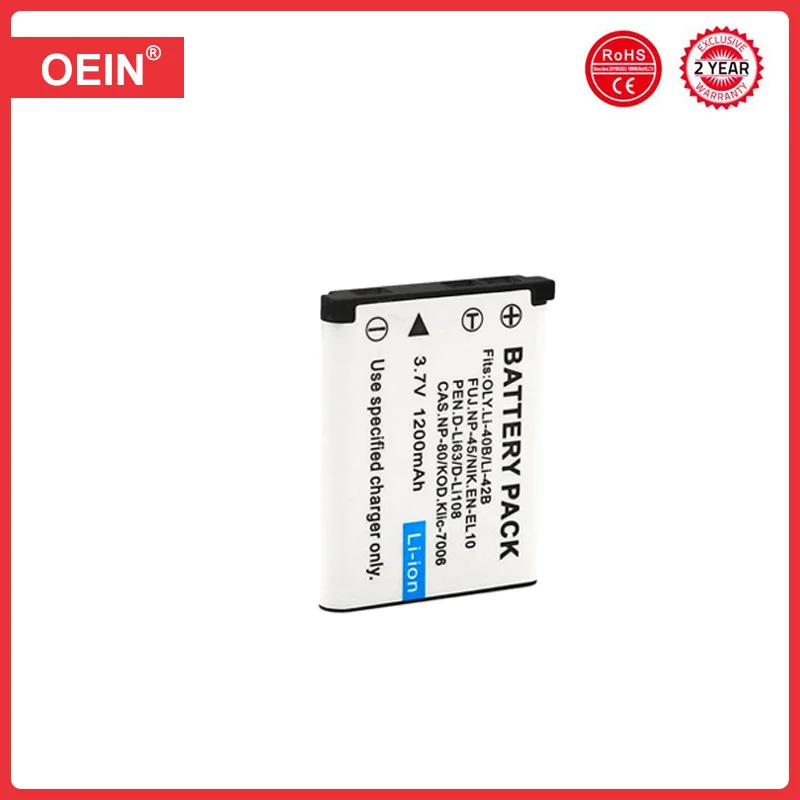 4Pcs Rechargeable Lithium Battery 3.7V 1200mAh Li-40B Li 40B Li-42B Li 42B Battery For NP-45 NP 45 NP 45A 45B 45S EN-EL10 1Pcs