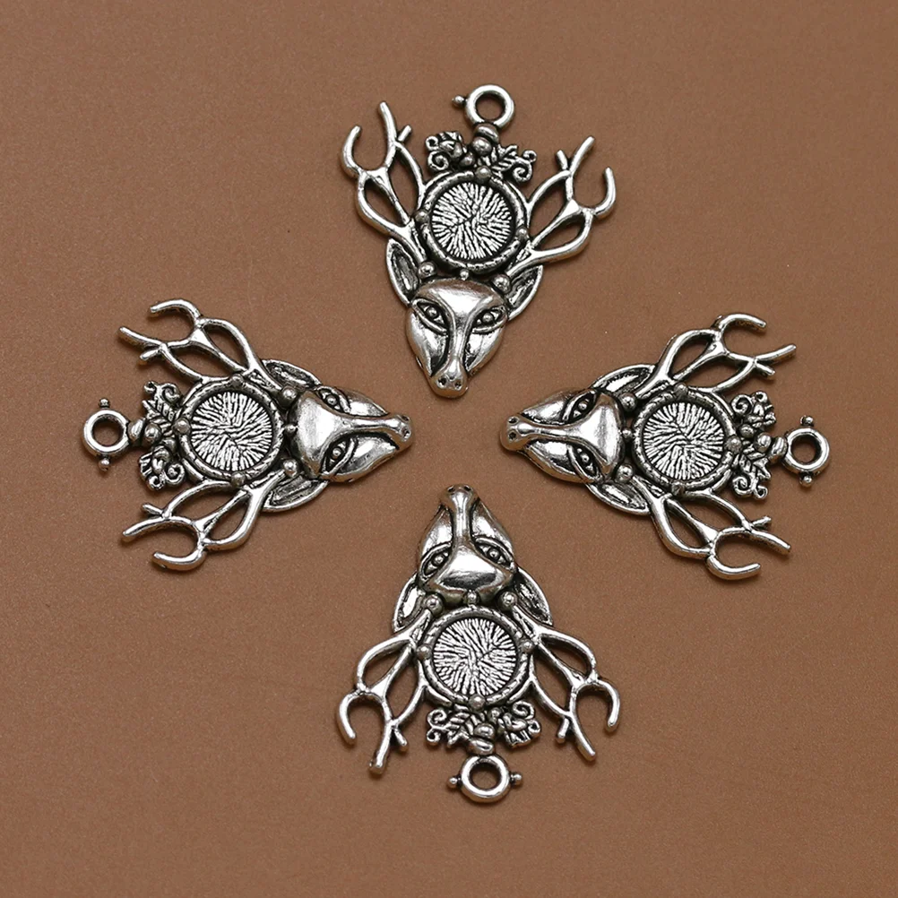 

10pcs Delicate Alloy Pendant Charms DIY Jewelry Making Accessory for Necklace Bracelet (Antique Silver)