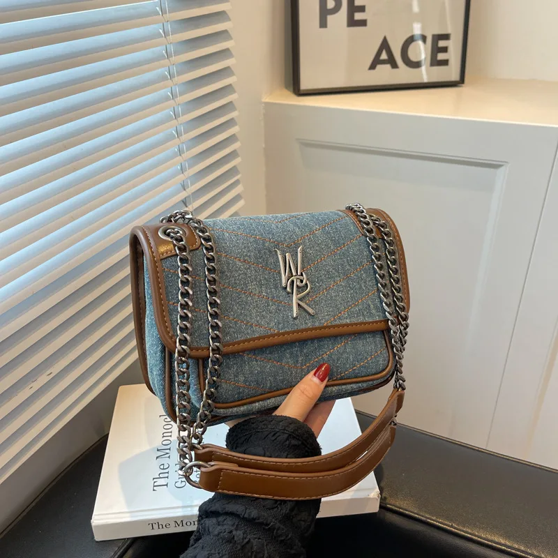 2023 Hot Girl Jean Versatile bolsa Bule Denim Female Shoulder Bag шопер сумка женская handbags for women