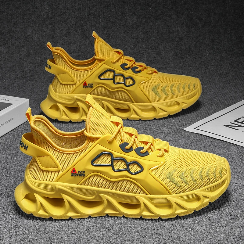 Men's Casual Sports Shoes, Breathable Sports Shoes, Low-Cut Laces, Non-Slip, Comfortable, Suitable for Street Jogging