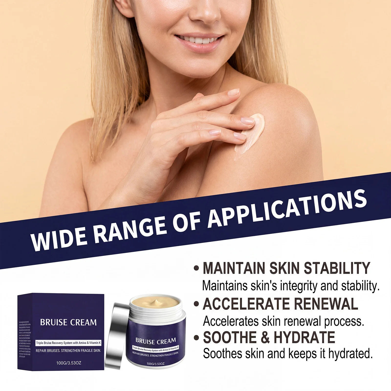 Arnica Bruise Cream For Thin Fragile Skin Bruising & Swelling Repair Skin Barrier Long Lasting Soothing Body Care Bruise Cream