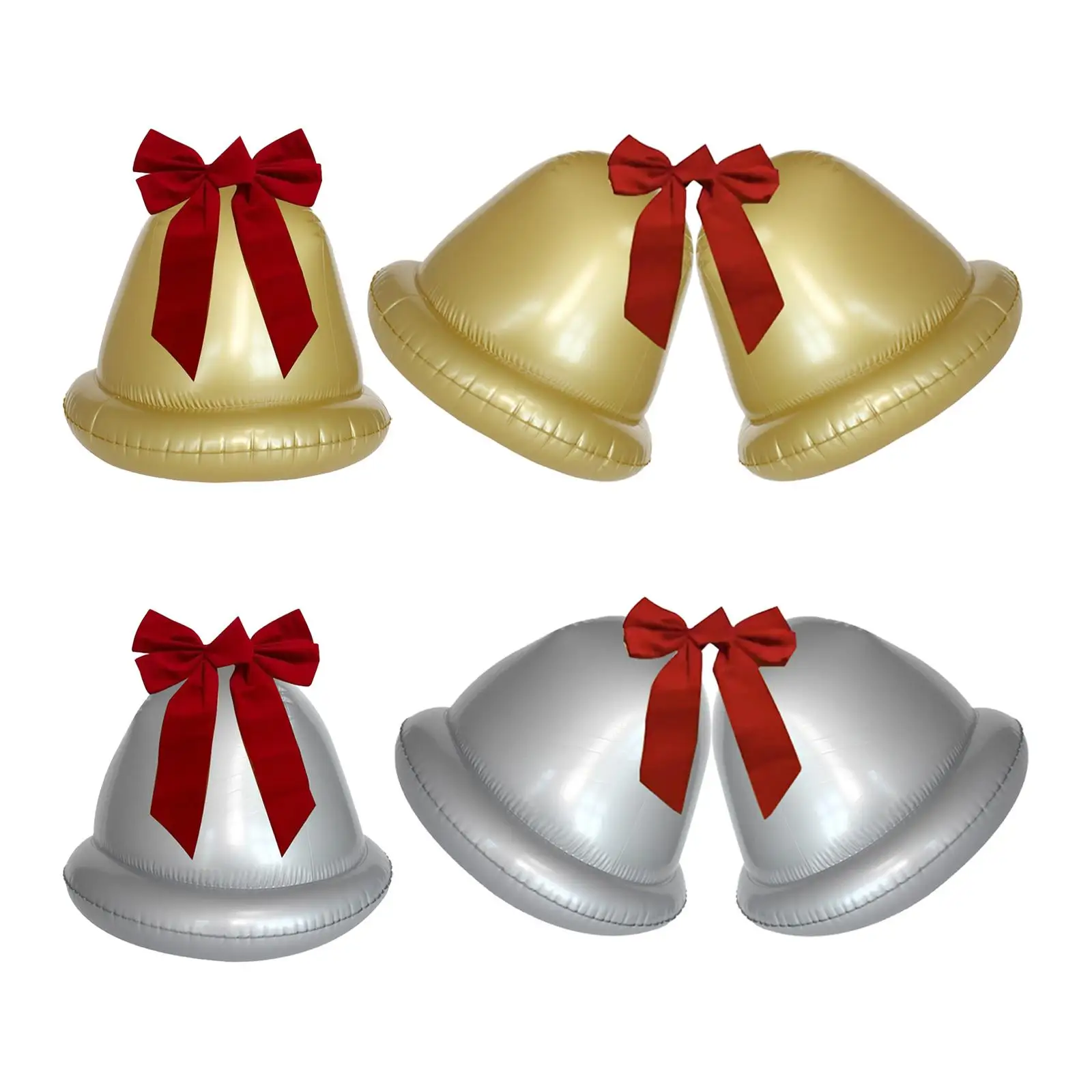 جرس عيد الميلاد القابل للنفخ، زخرفة كروية قابلة للنفخ، لوازم الحفلات متعددة الأغراض، ديكور عيد الميلاد لنافذة المتجر، الباب الأمامي، عطلة #2