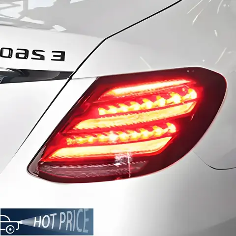 벤츠 E 클래스 W213 E200 E260 E300 2016-2020 LED 자동차 미등 어셈블리 업그레이드 동적 깜박임 신호등 액세서리